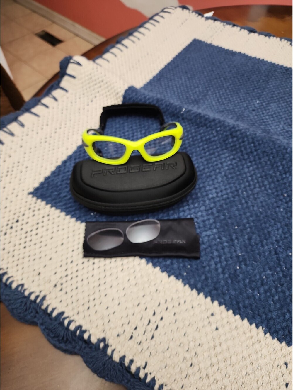 Progear Objectt Protective Sports Eyewear Neon Yellow Black Clear Lens